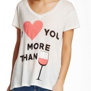 🎉HP 9.17🎉 WILDFOX  I ❤️ You More Than🍷Tee Shirt